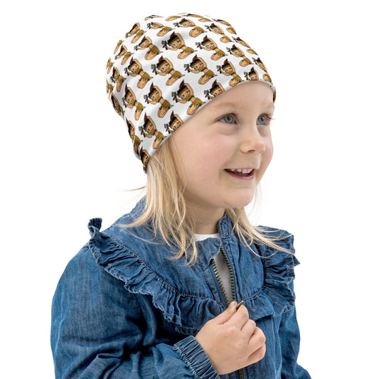 BettyNole White Kids Beanie