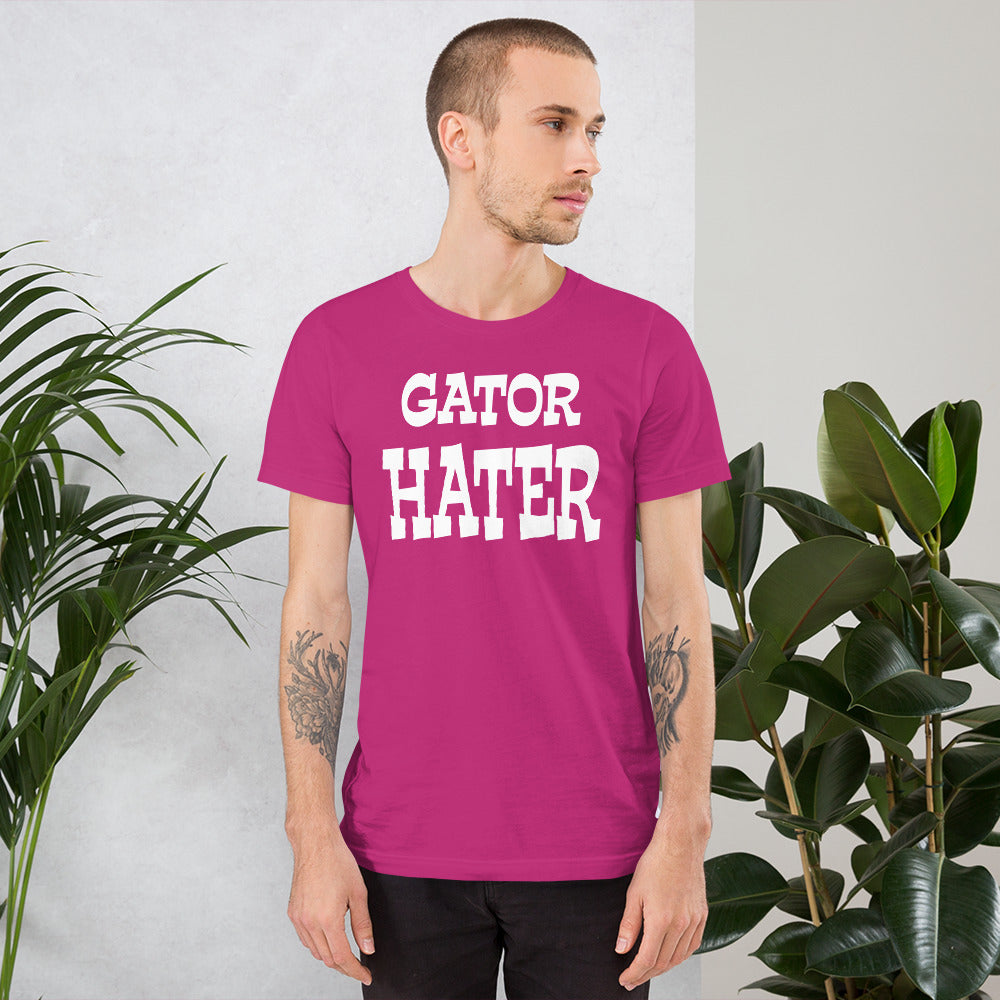 Gator Hater White Logo Unisex t-shirt Plus Sizes