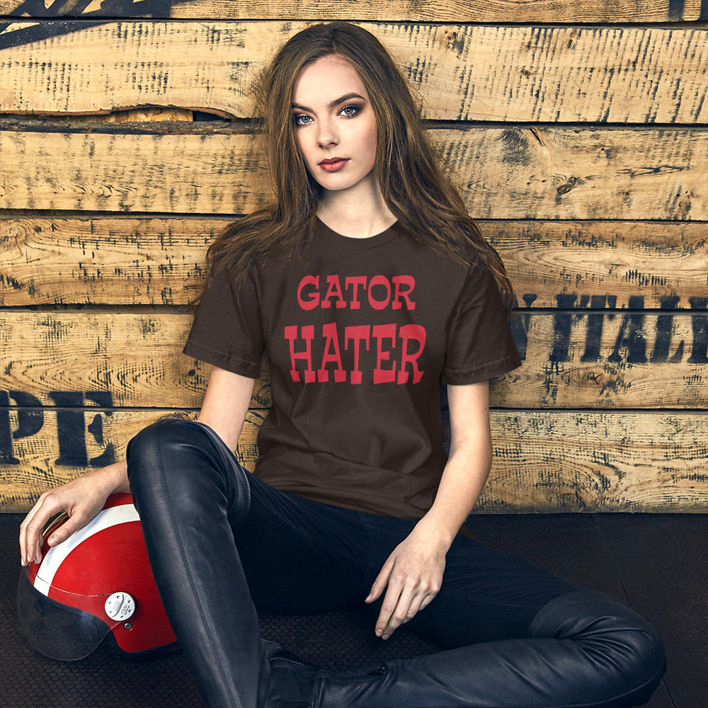 Gator Hater Scarlet Logo Unisex t-shirt S-XL