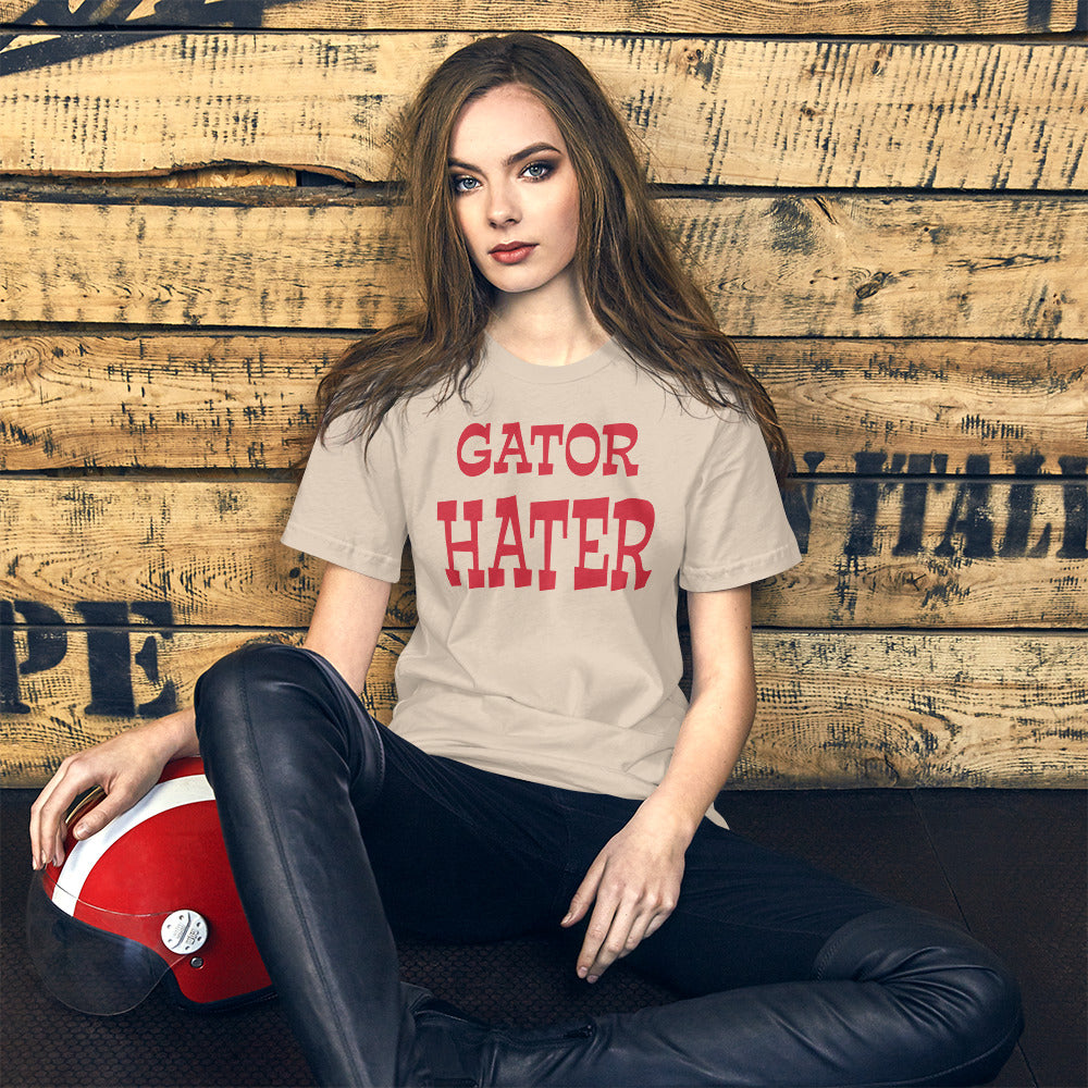 Gator Hater Scarlet Logo Unisex t-shirt S-XL